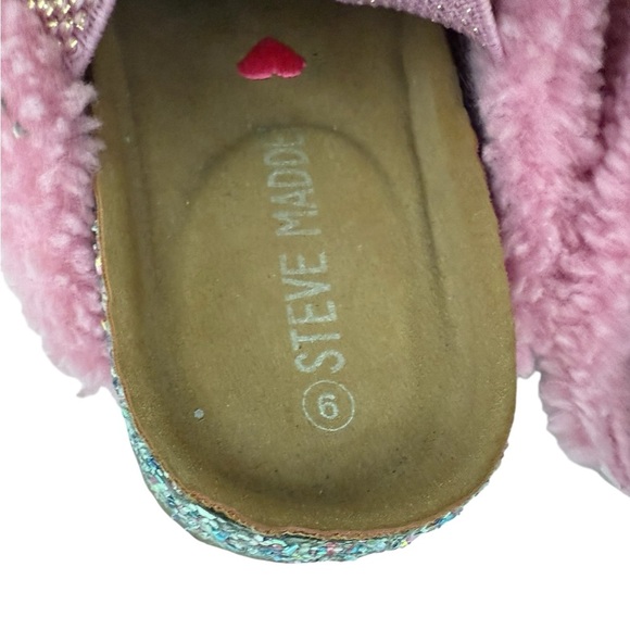Steve Madden Toddler Homez Slip On Shoes Blush Faux Fur Size 6 - Picture 3 of 7